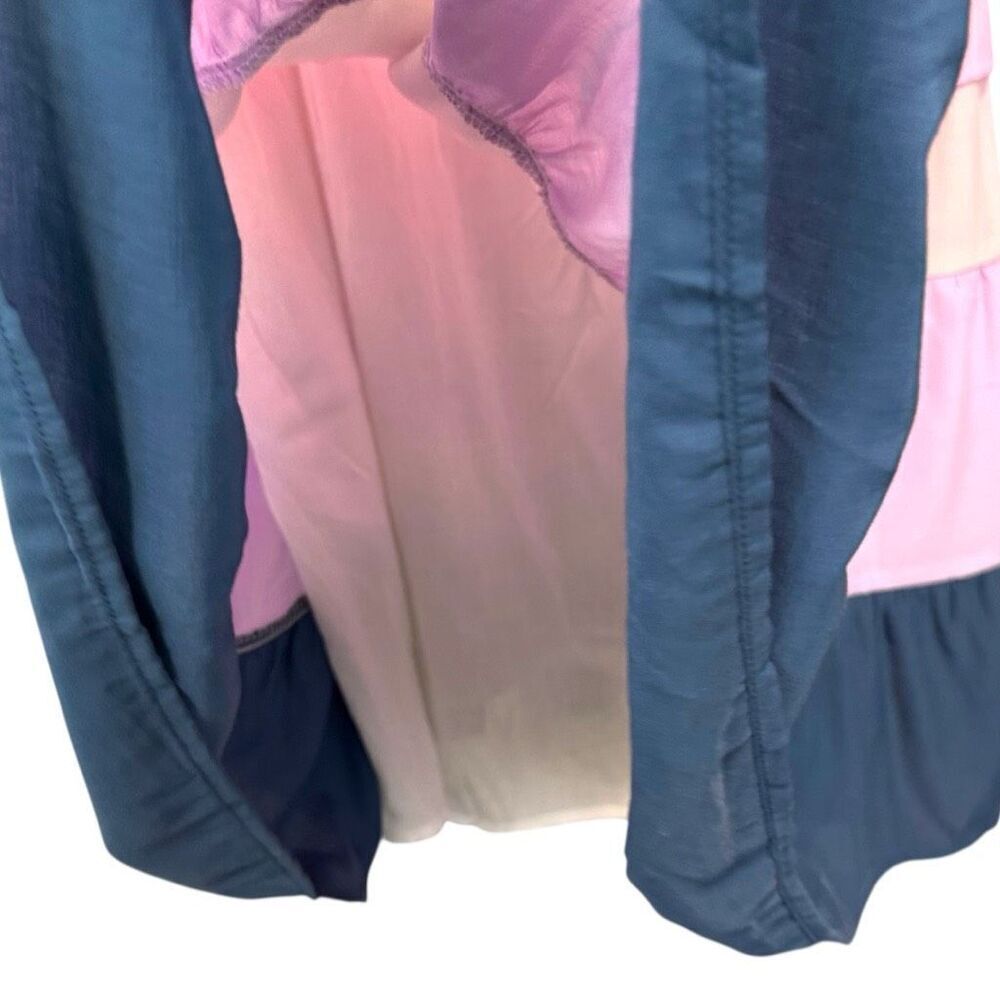 BiBi Color Blocked Ruffled Tiered Dress Medium NWT | - Picture 12 of 14